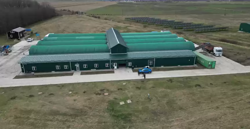 Fermă integrată de ciuperci și fabrică de compost