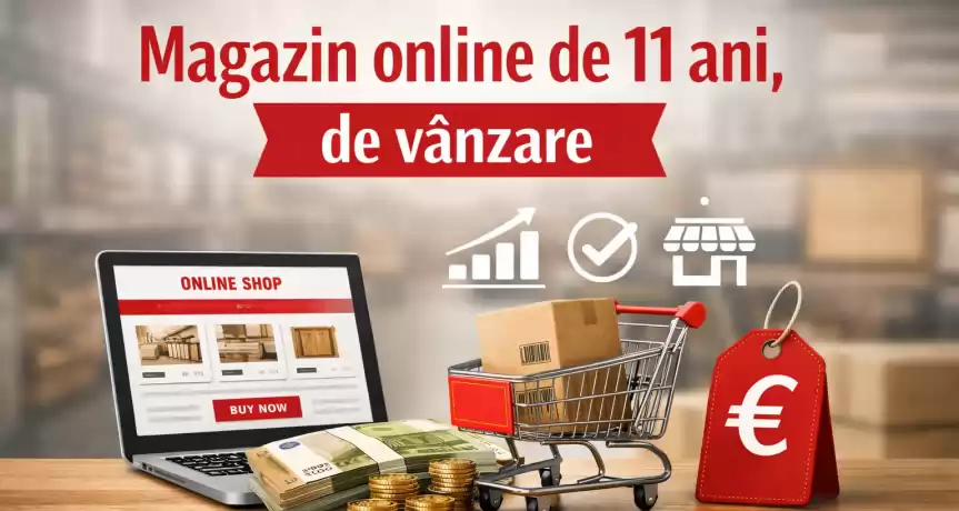 Magazin online cu istoric de 11 ani, cu potential