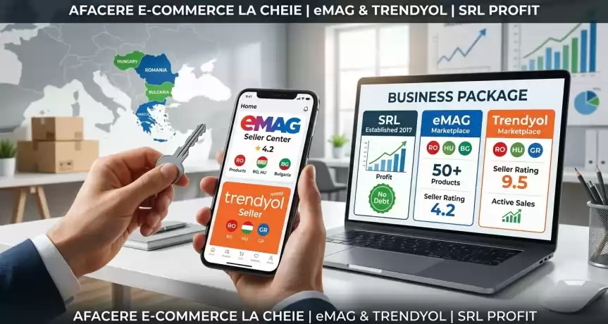 Vând Afacere e-Commerce pe Profit: SRL 2017 + Con - 5.500 EUR Vând Afacere e-Commerce pe Profit: SRL 2017 + Con